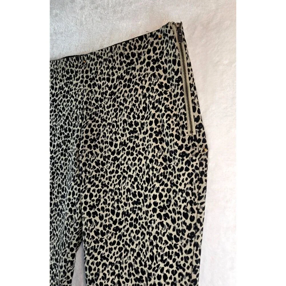 Leopard Print Ankle Pant Skinny Stretch Sz 12 A New Day Cheata High Rise Sexy - Picture 11 of 14